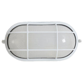 Bulkhead LED BHY3021W/LED Oval Grid White