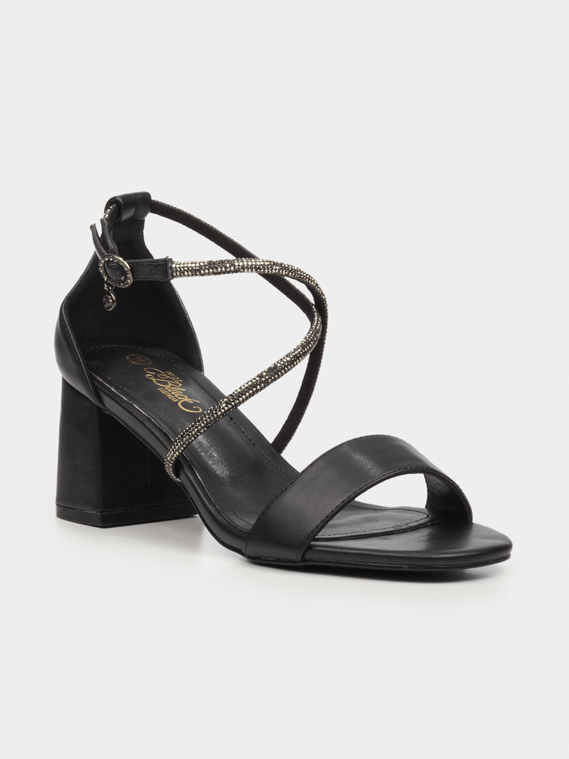 Miss Black Ladies Bardot 6 Heels-Nude.