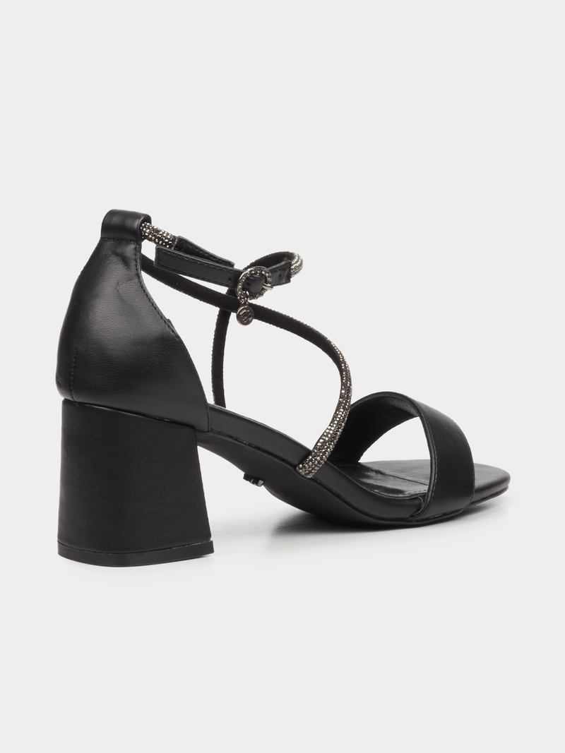 Miss Black Ladies Bardot 6 Heels-Nude.