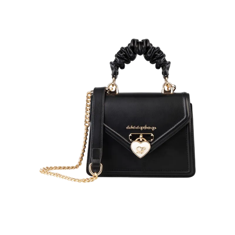 Sissy Boy Pompom Bag Scrunched-Black BG962