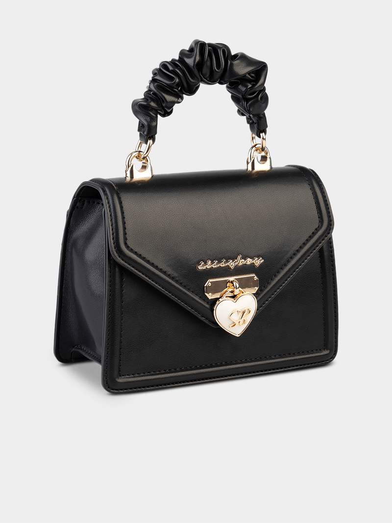 Sissy Boy Pompom Bag Scrunched-Black BG962