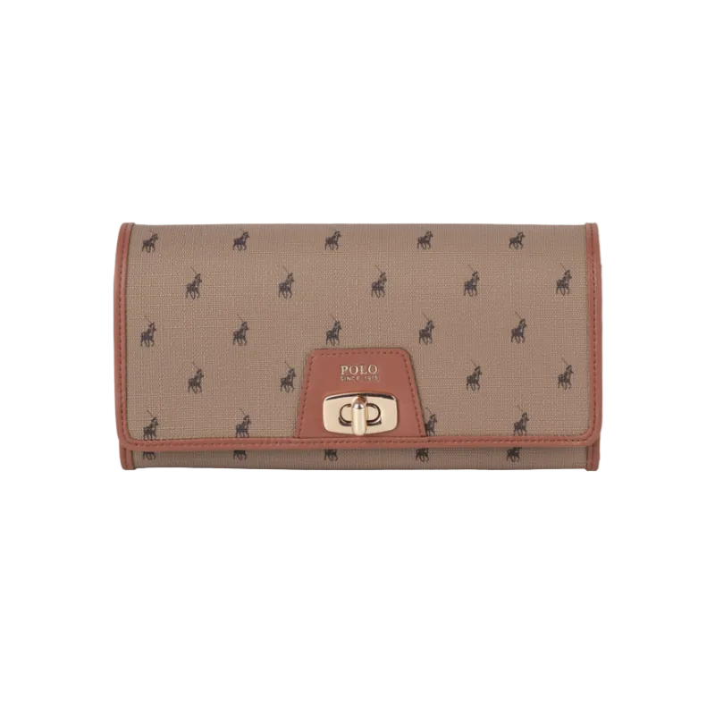 Polo Encore Trifold Purse-Camel POS539402