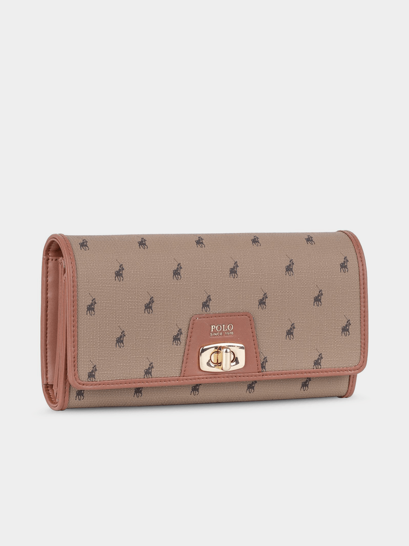 Polo Encore Trifold Purse-Camel POS539402