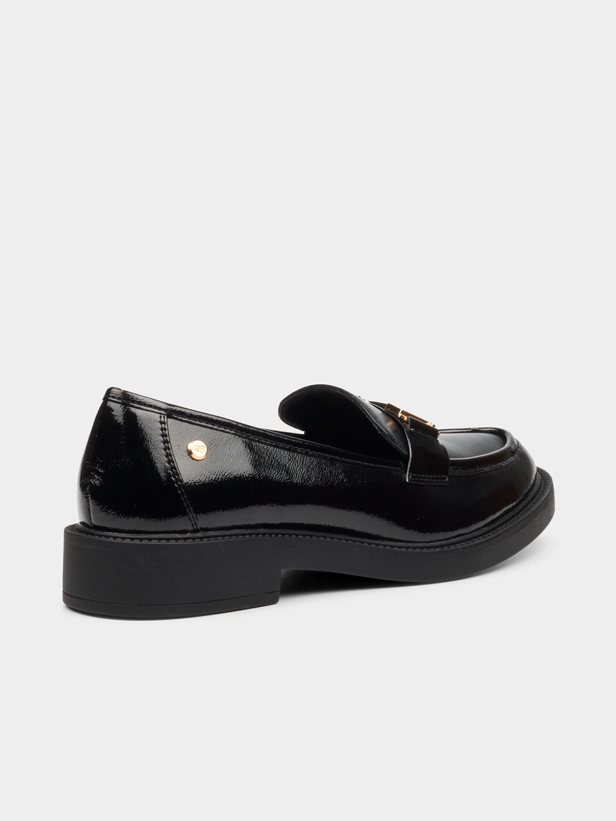 Miss Black Ladies' Poem 1 Gold Buckle Loafer-Black