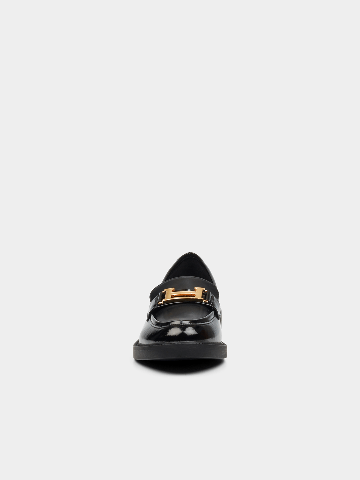 Miss Black Ladies' Poem 1 Gold Buckle Loafer-Black