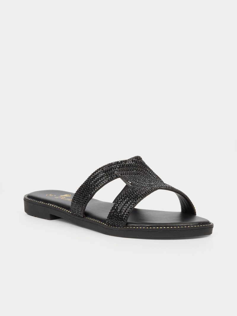 Butterfly Feet Ladies Frost 20 Sandals-Black