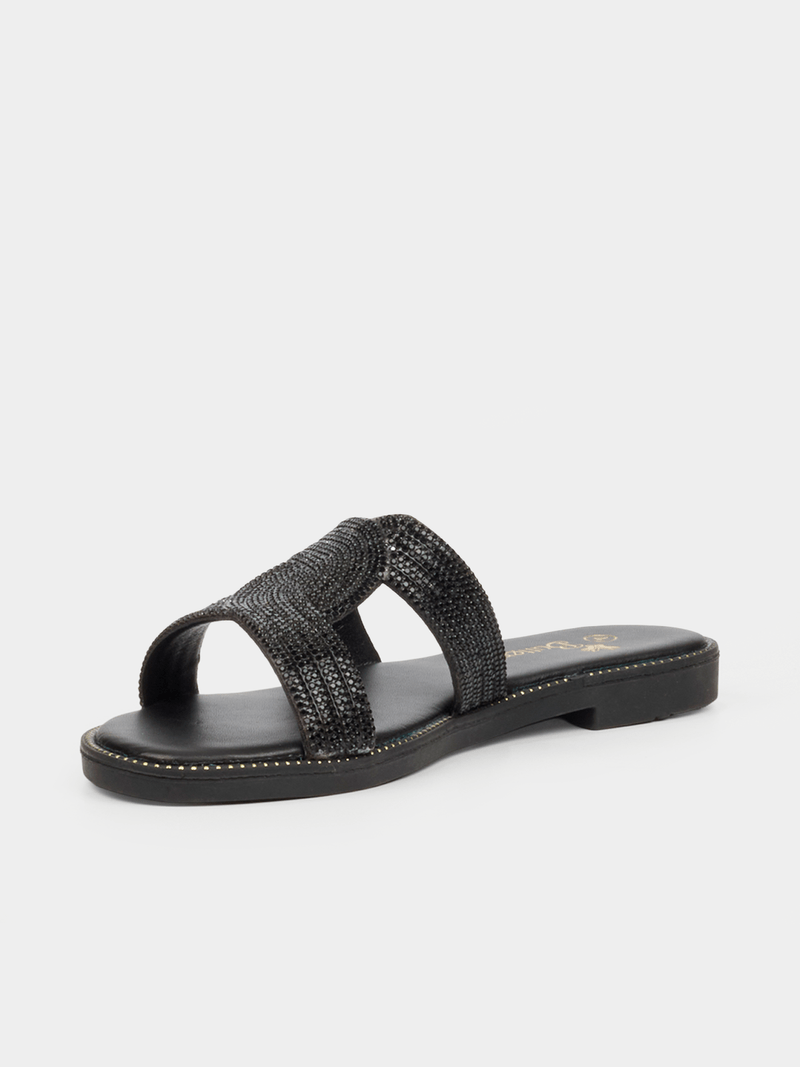 Butterfly Feet Ladies Frost 20 Sandals-Black