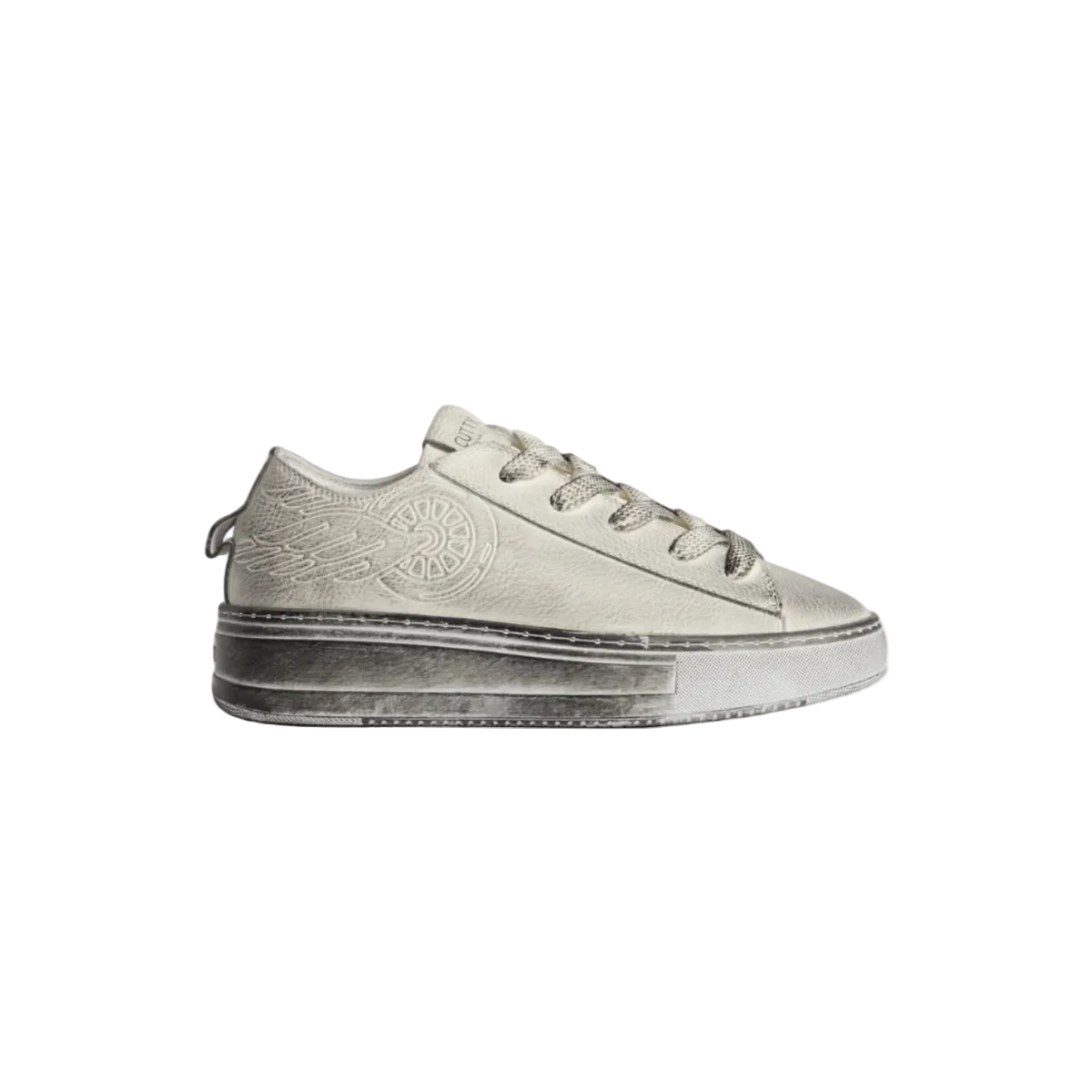Cutty Men's Tampa Low Dirty  Sneaker-White CUTAMPA LOW LEATH