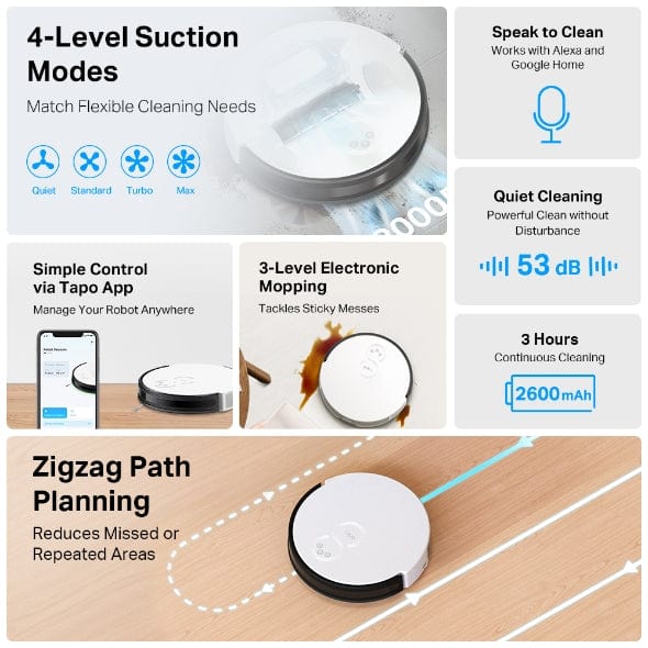 TP-LINK Vacuum Cleaner TP-Link Tapo Robot Vacuum Cleaner TAPO-RV10 (7301189271641)