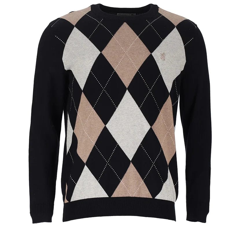 Pringle Sweater Size Small Pringle Crew Neck Argyle Mens Black (7302427934809)