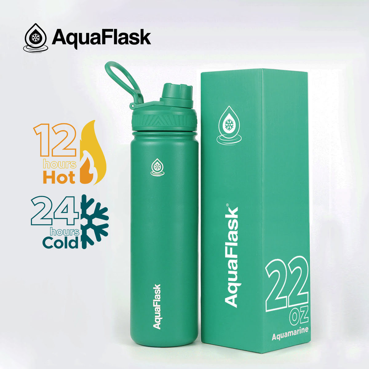 Aquaflask Regular 650ml Flask Aquamarine AF-R23