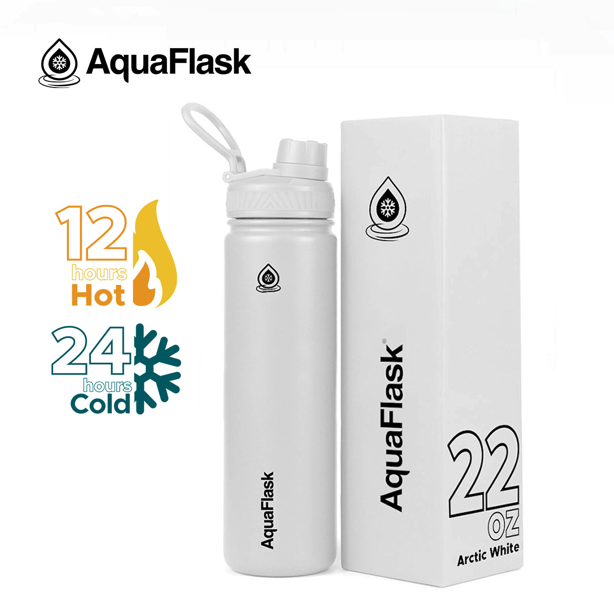 Aquaflask Regular 650ml Flask Arctic White AF-R21