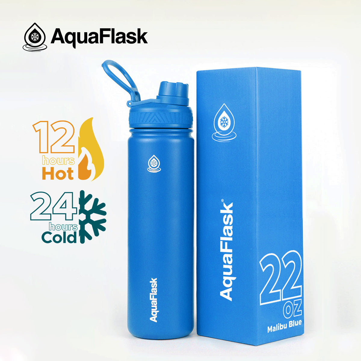 Aquaflask Regular 650ml Flask Malibu Blue AF-R22