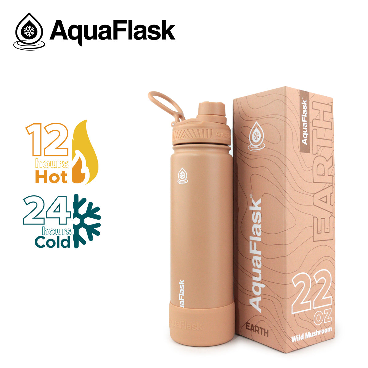 Aquaflask Earth SIP 650ml Flask Wild Mushroom AF-V106