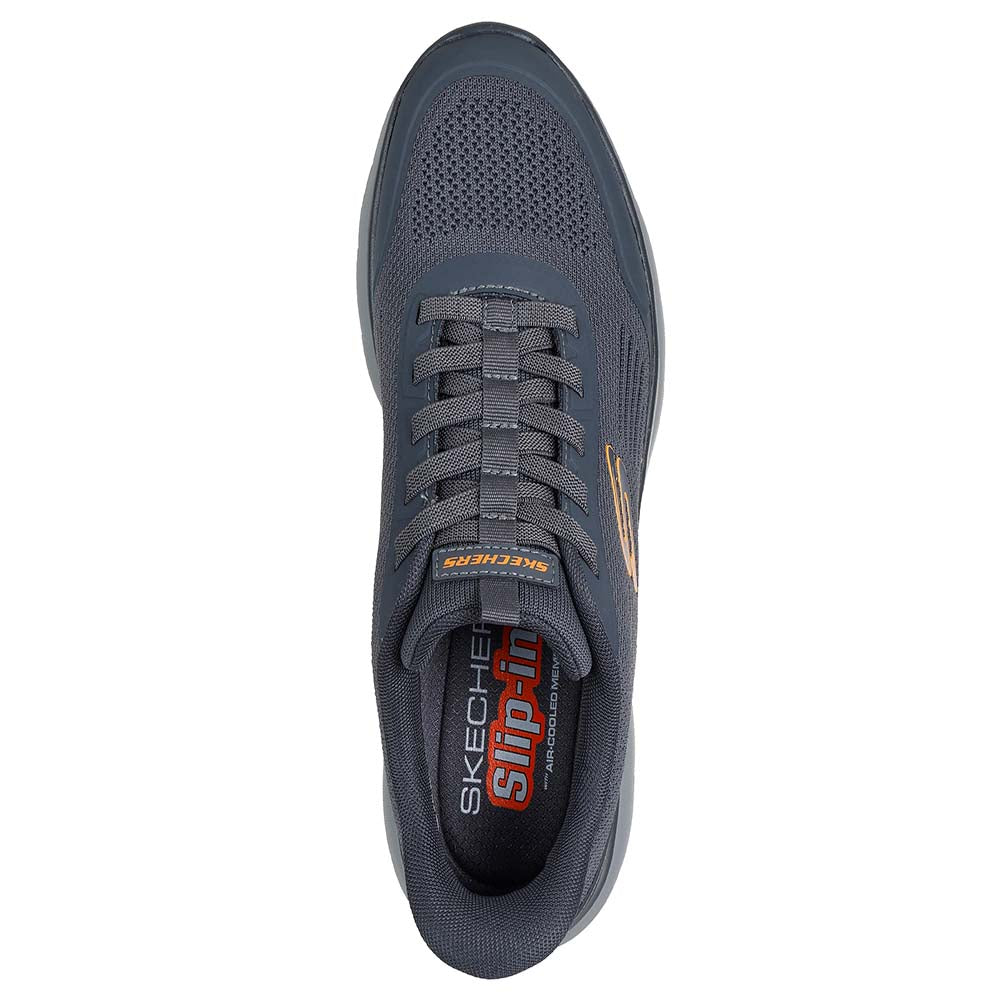 Skechers Men's Slip Ins Sport Summits Leyter-Charcoal/Orange 23347CCOR