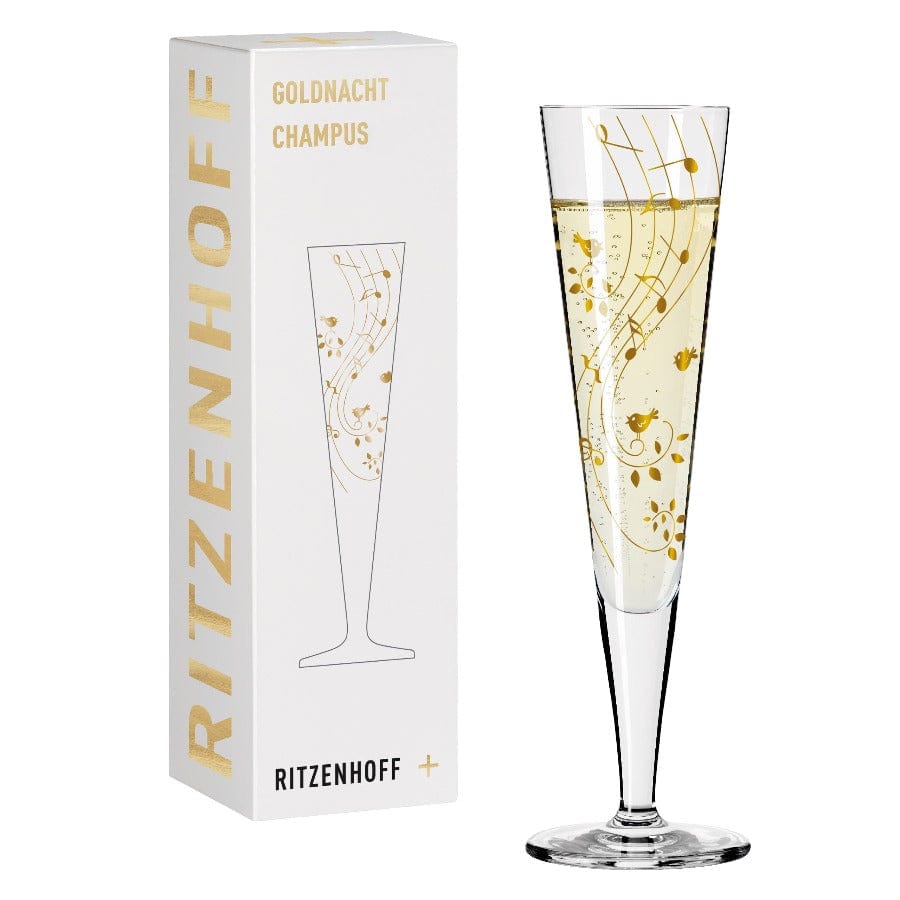 Ritzenhoff Glasses Ritzenhoff Gold Night Champagne Glass Mayer 200ml 1078202 (7390300176473)