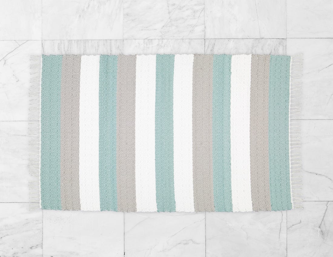 Amelia Jackson RUG Amelia Jackson Dhurrie Twill Namib Duck Egg, Grey and White 75x120cm SBED051A (7476152303705)