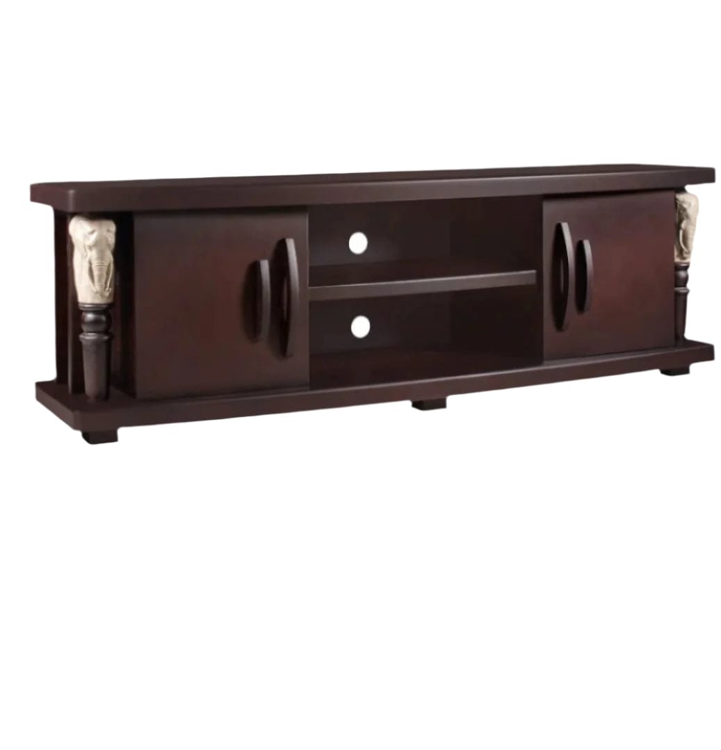 MHC World TV Stand Savuka Plasma Stand Dark Mahogany Wood