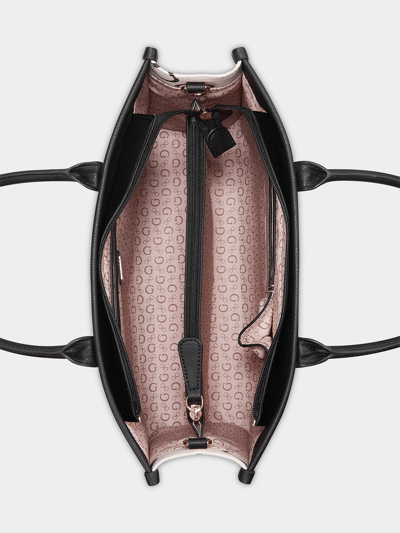 Guess Ladies Handbags Guess Black Spring Falls Carryall Handbag