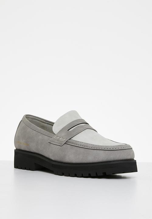 Jonathan D Shoes Jonathan D Penny Moccasin Nubuck-Grey (7152405413977)