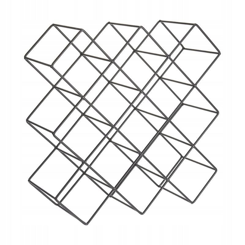 Home & Styling Collection Wine Rack H & S Metal wine rack for 13 bottles Black (7288876236889)