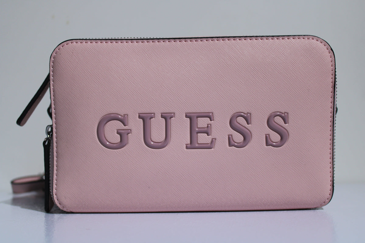 Guess Ladies Handbags Guess Carrick Camera Crossbody Powder (7510805446745)