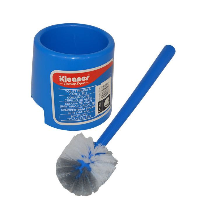 Kleaner Toilet Brush And Caddy Set Blue GSD001.