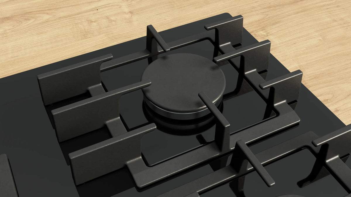 Bosch 90cm Series 6 Gas on Glass Hob – Black PPQ9B6I40M.