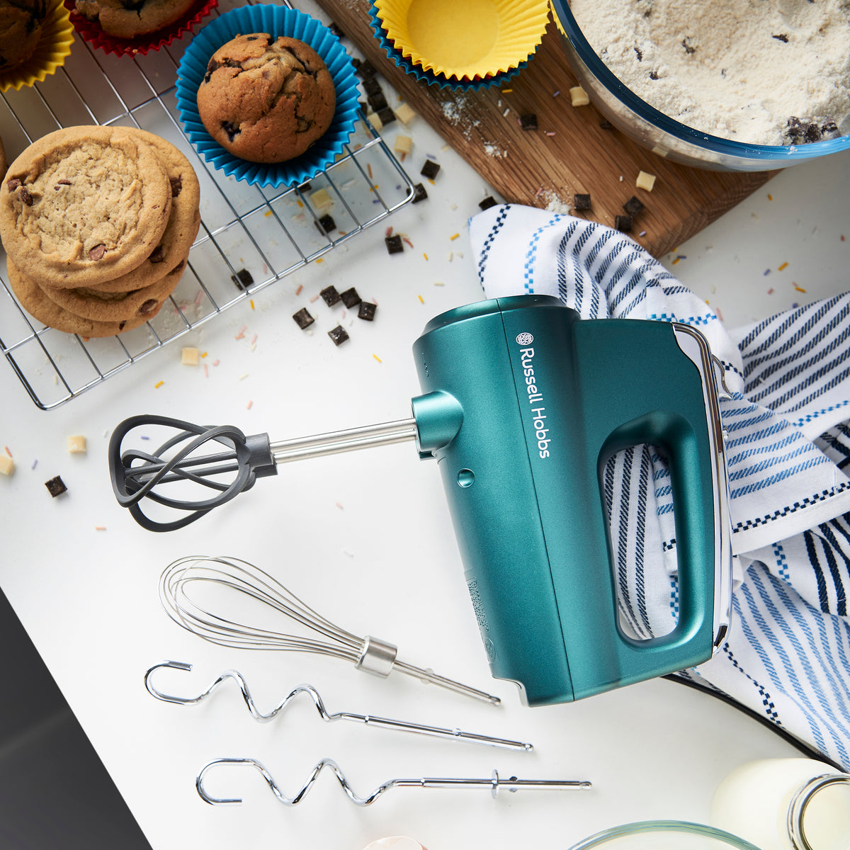 Russell Hobbs Swirl Hand Mixer Turquoise 25891SA