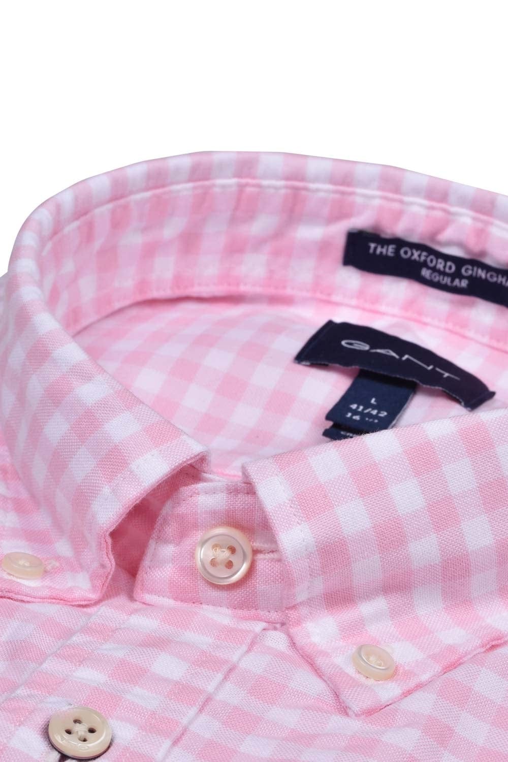 Gant Shirts S Gant Oxford Gingham Shirt Pink (6729700081753)