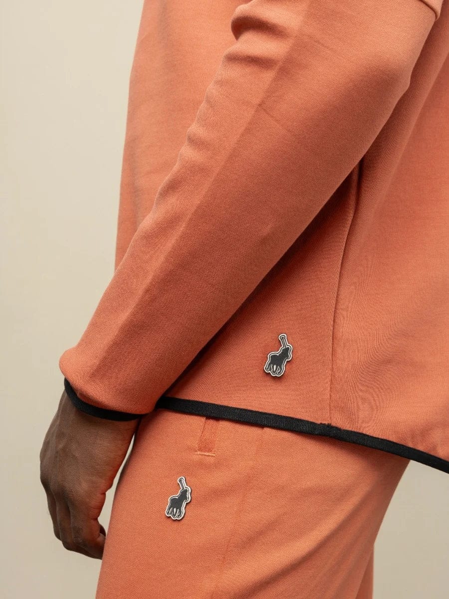 MHC World Polo Sport Long Sleeve Tech Fleece Sweater Top Orange (7683779526745)