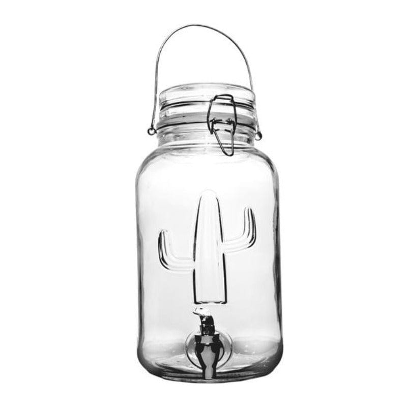 Regent Dispensers Regent Glass Round Beverage Dispensers Embossed With Pineapple/anchor/cactus, 3.75 Litre (6811743060057)