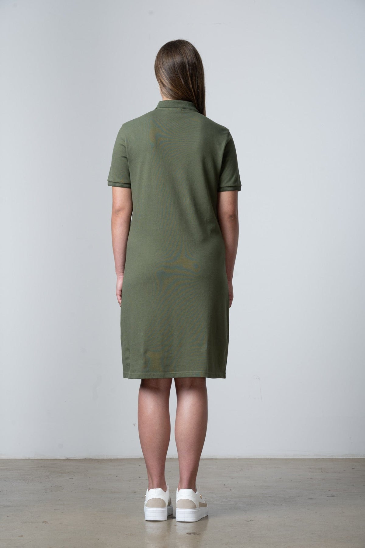 Polo Golf Dress Polo Women Cara Short Sleeve Golfer Dress Olive