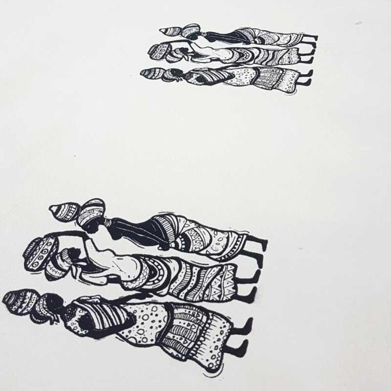 XHOSA FABRIC Dress Fabrics Printed Xhosa Fabric 150cm (4692024885337)