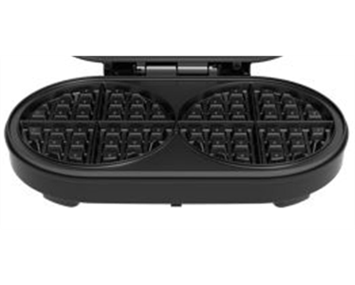 Mellerware Waffle Maker Dual Non-Stick 33.6 X 18.2cm 1400w Black 27304.