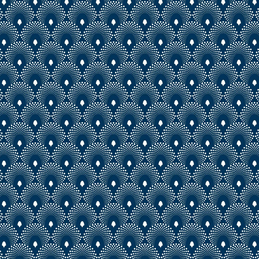 Original 3 Cats Fabric C/W04 Navy Blue 90cm