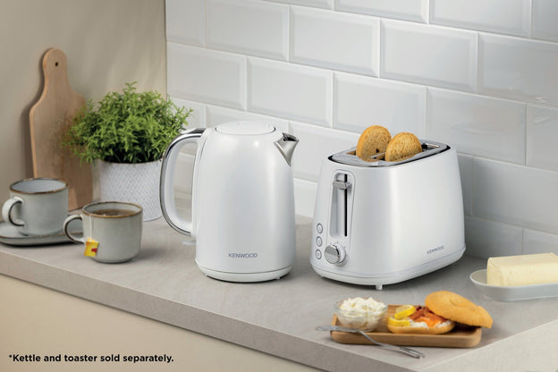Kenwood Elementa Stainless Steel 2 Slice Toaster Matt White TCM37.000WH