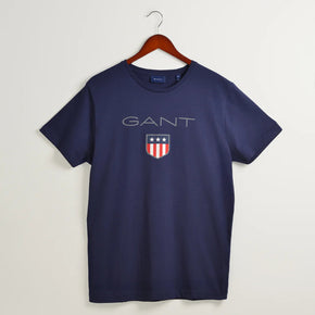 Gant Short Sleeve T Shirt Dark Blue (8021302706265)