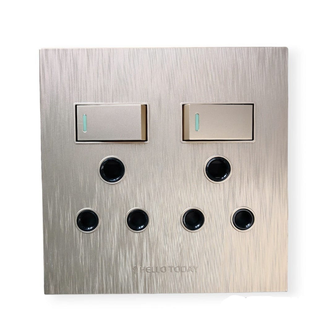 Hello Today SWITCHES Hello Today Plug S12-209D 2xSA Socket (7408814850137)