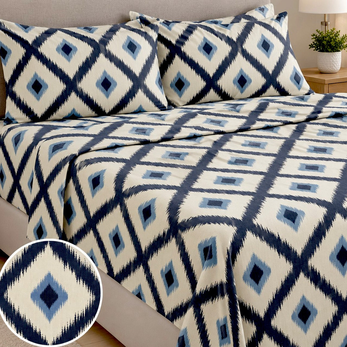 Fabric Printed 100% Cotton Percale Sheeting Refilwe print 240 cm