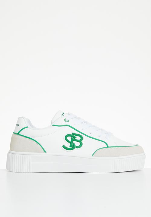 Sissy Boy Sneaker Size 4 Ladies Green Combo Sneaker White Shoe (7289976160345)