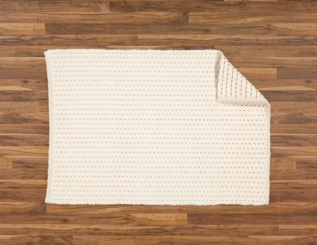 Amelia Jackson RUG Amelia Jackson Fancy Twill Rug, Natural with Terra Cotta Pinstripe 75X120 SBED008 (7475958153305)