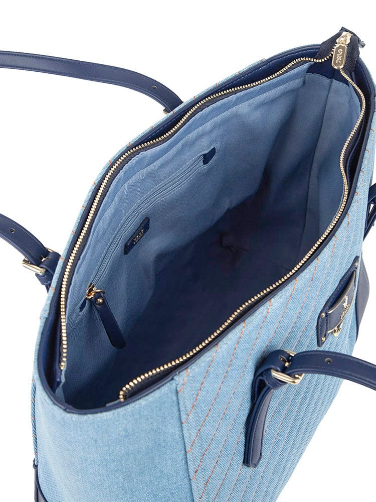 Polo Handbag Polo Denim Quilt Tote (7230543036505)
