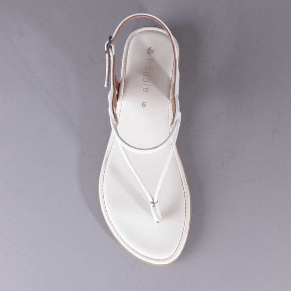 Froggie Sandal Spaghetti Strap Sandal White (7288619008089)