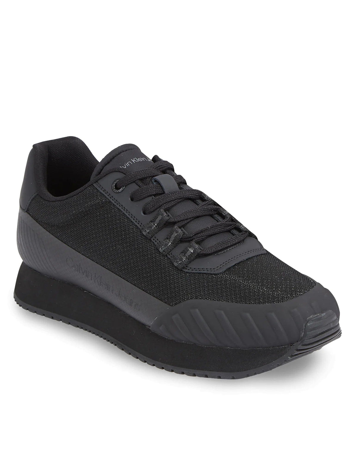 Calvin Klein Mens Sneakers Calvin Klein Retro Runner Laceup Black (7750506643545)
