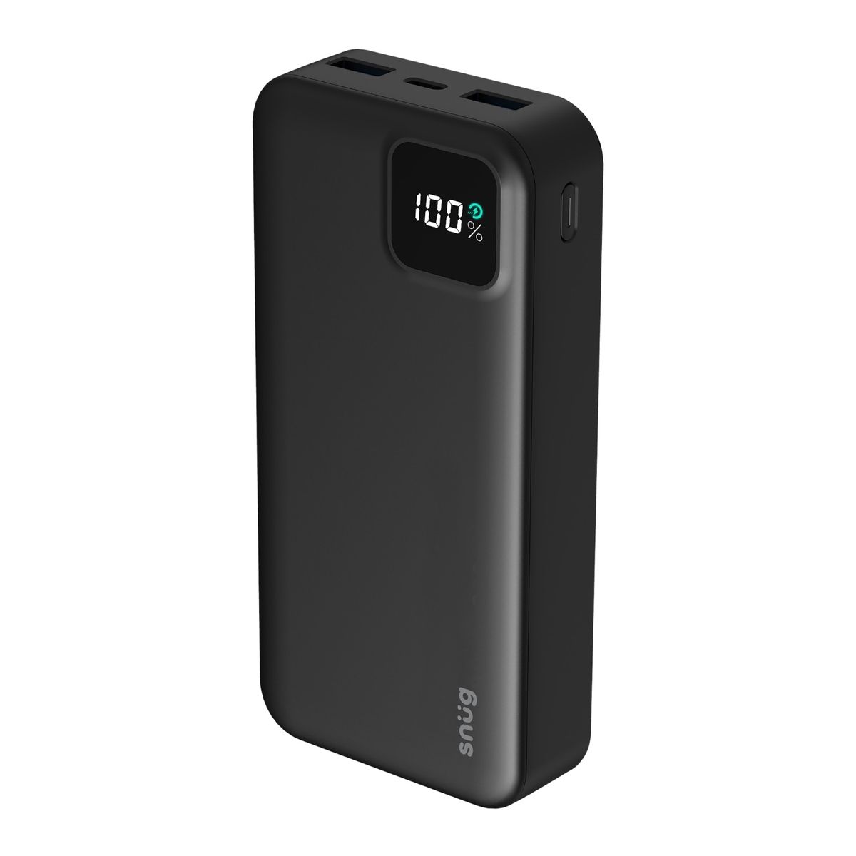 Loopd Power Bank Snug 20 000mAh 20W PD LED Digital Display Power Bank - Black (7672223760473)