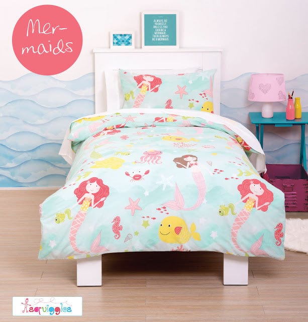 Linen House Duvet Cover Linen House Aqua mermaids Duvet Cover Set (4699288666201)