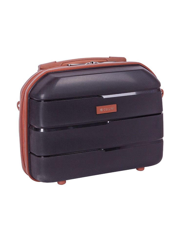 CELLINI VANITY CASE Cellini Spinn Beauty Case Black/Tan (7134117691481)