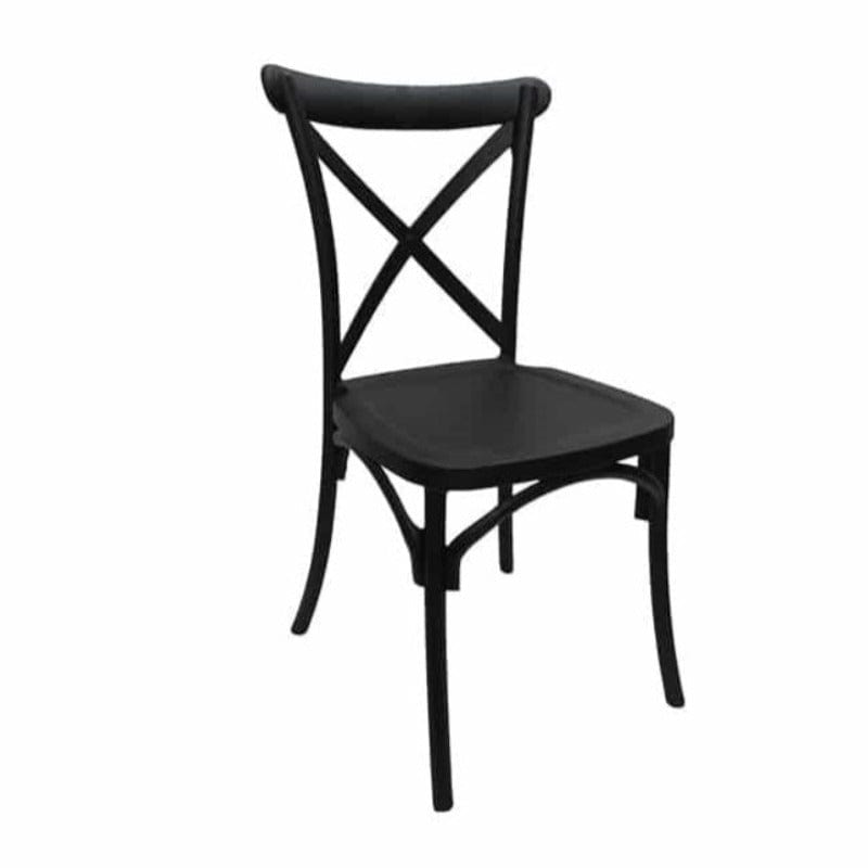 Catering Equipment Catering Equipment Adult Cross Back Chair Black PP713BLK (7460458856537)