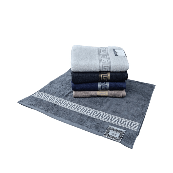 SIMON BAKER TOWEL Simon Baker Greek Key Towels Truffle 600GMS (7731236339801)